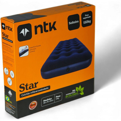 Colchao Inflavel Nautika Star Solteiro 150Kg 250110-Um Colchao Inflavel Nautika Star Solteiro 150Kg 250110-Um