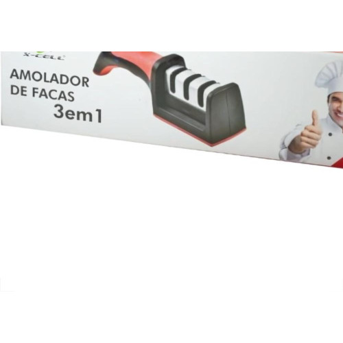 Afiador De Facas Flexgold 3Em1 Xc-Af-01