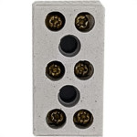 Cartela Conector Porcelana Brasfort 3 Polos 06Mm Com 1 Peca 9087