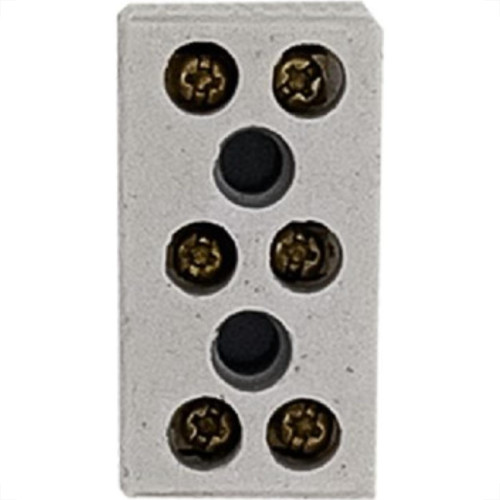 Cartela Conector Porcelana Brasfort 3 Polos 06Mm Com 1 Peca 9087