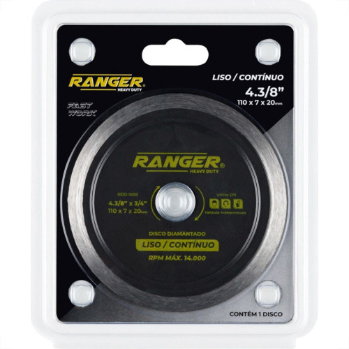 Disco Diamantado Ranger Lisomm 110 Agua Rdd-1000