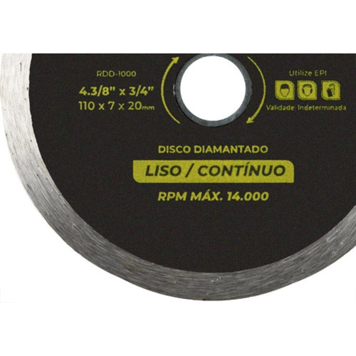 Disco Diamantado Ranger Lisomm 110 Agua Rdd-1000