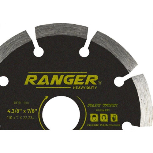 Disco Diamantado Ranger Segmentado 110Mm Seco Rdd-1100