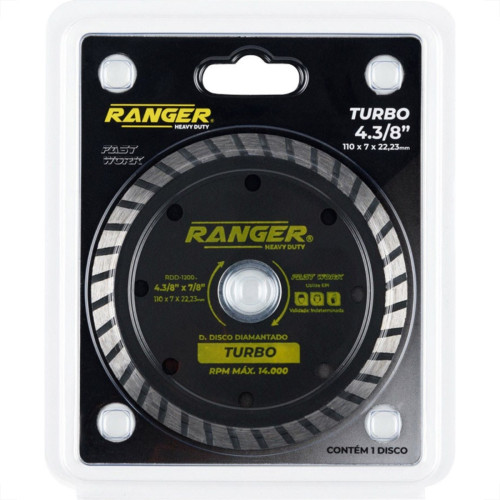 Disco Diamantado Ranger Turbo 110Mm Seco Rdd-1200