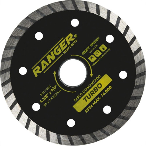 Disco Diamantado Ranger Turbo 110Mm Seco Rdd-1200
