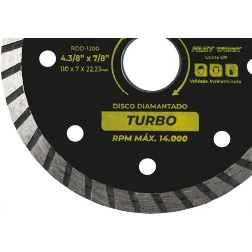 Disco Diamantado Ranger Turbo 110Mm Seco Rdd-1200