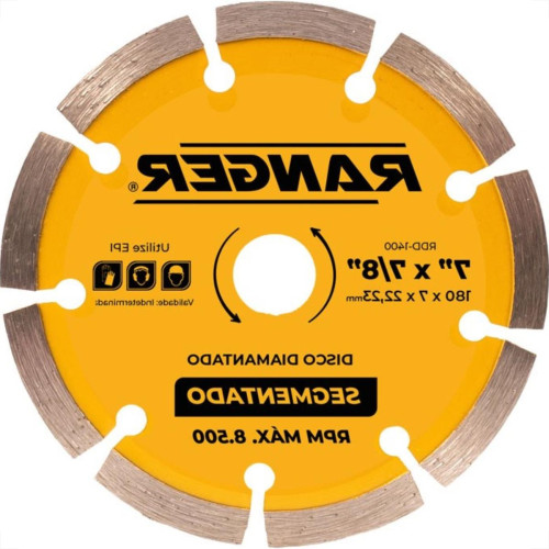 Disco Diamantado Ranger Segmentado 180Mm Seco Rdd-1400