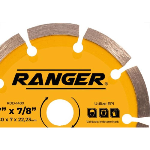 Disco Diamantado Ranger Segmentado 180Mm Seco Rdd-1400