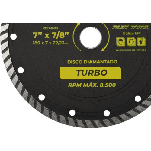 Disco Diamantado Ranger Turbo 180Mm Seco Rdd-1600