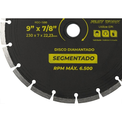 Disco Diamantado Ranger Segmentado 230Mm Seco Rdd-1500