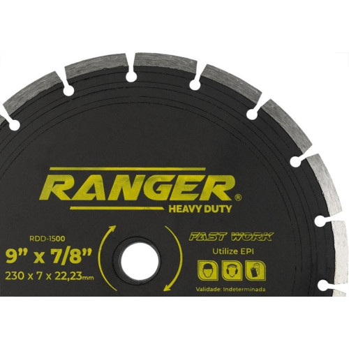 Disco Diamantado Ranger Segmentado 230Mm Seco Rdd-1500