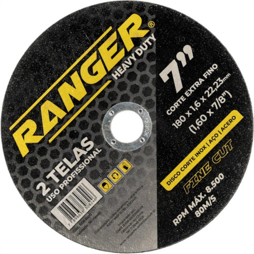 Disco De Corte Para Inox Ranger 4.1/2''X1.0Mm Rdi-1000