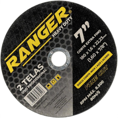Disco De Corte Para Inox Ranger 7''X1.6Mm Rdi-1800