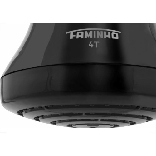 Ducha Fame Faminho 4 Temperaturas Preta 127V 5400W Com Cano 30Cm 242121