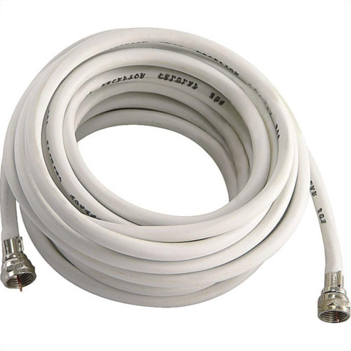 Fio Coaxial Interneed Rg 06 Com Conector Branco 67 100pcs 5,0M 007302
