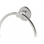 Acessorio Wc Clarainox Aco Porta Toalha Argola Cromado 91007