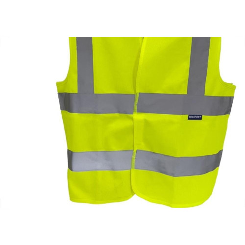 Colete Para Sinalizacao Brasfort 4 Linhas Amarelo G 9097
