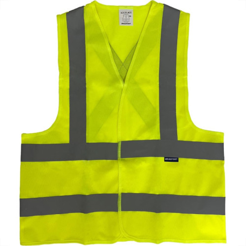 Colete Para Sinalizacao Brasfort 4 Linhas Amarelo Xg 9098