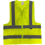 Colete Para Sinalizacao Brasfort 4 Linhas Com Ziper Amarelo G 9101