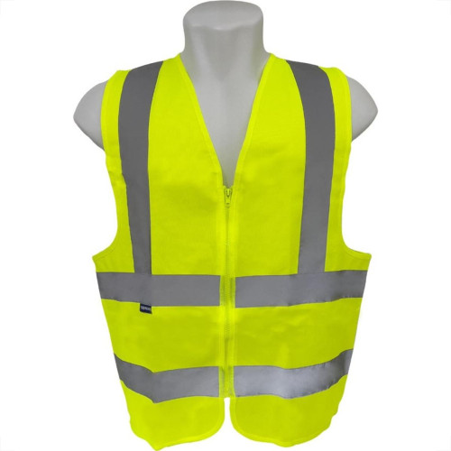Colete Para Sinalizacao Brasfort 4 Linhas Com Ziper Amarelo G 9101
