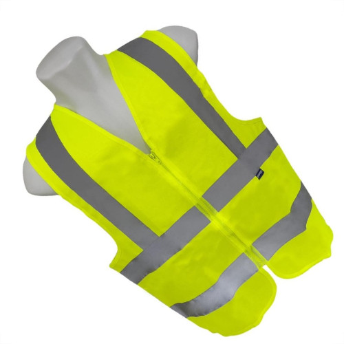 Colete Para Sinalizacao Brasfort 4 Linhas Com Ziper Amarelo Xg 9102