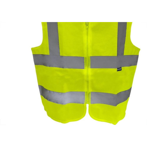Colete Para Sinalizacao Brasfort 4 Linhas Com Ziper Amarelo Xg 9102