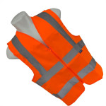 Colete Para Sinalizacao Brasfort 4 Linhas Com Ziper Laranja G 9103