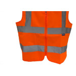Colete Para Sinalizacao Brasfort 4 Linhas Com Ziper Laranja G 9103