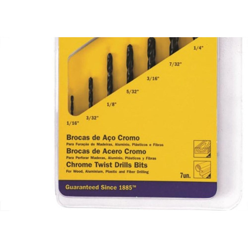 Broca Aco Rapido Irwin 1/16 A 1/4'' Kit Com 7 Pecas 