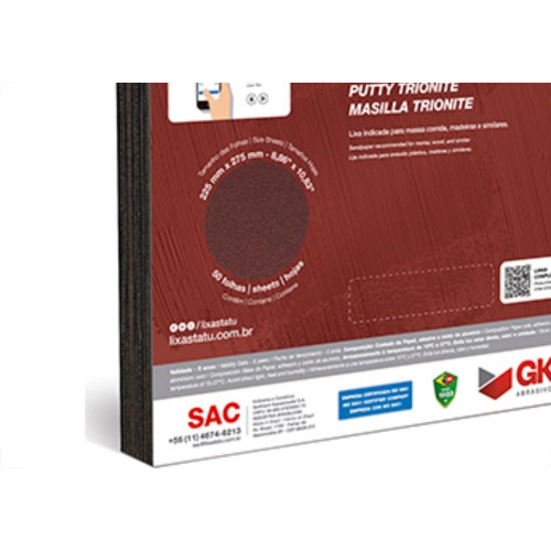 Lixa Massa Tatu 100 Trionite A29301000050 - Kit C/50 