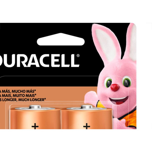 Pilha Duracell Alcalina Grande ''D'' Cartela 2 Pecas 
