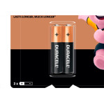 Pilha Duracell Alcalina Palito Aaa Cartela 2Pecas 