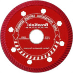 Disco Diamantado Braskoki 110Mm Turbo Jet Vermelho Seco Agua 