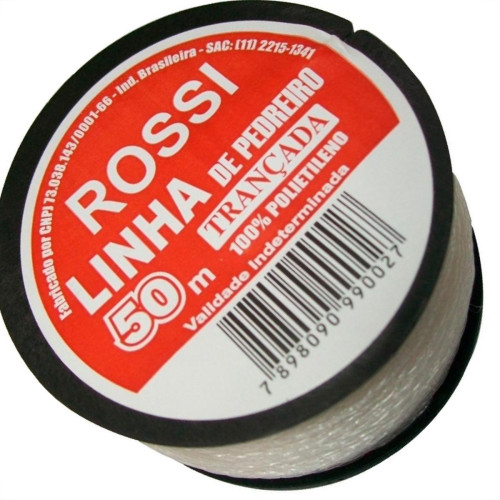 Linha Pedreiro Trancada Rossi 50M - Kit C/12 