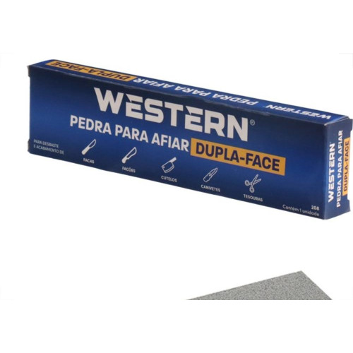 Pedra Afiar Western Dupla Face 20Cm 208