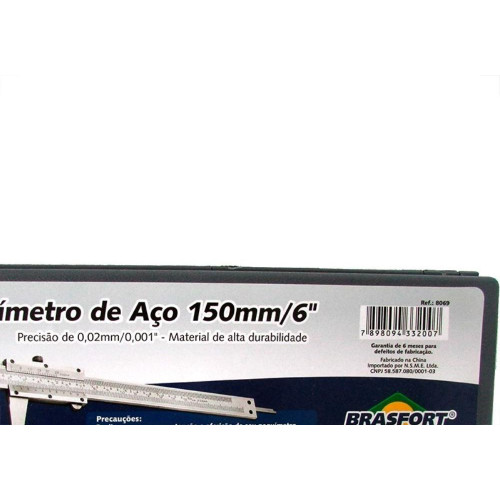 Paquimetro Brasfort Aco 150 X 0,02Mm 8069