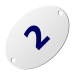Numero Oval Pvc Caiado 2  - Kit C/25 