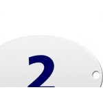 Numero Oval Pvc Caiado 2  - Kit C/25 