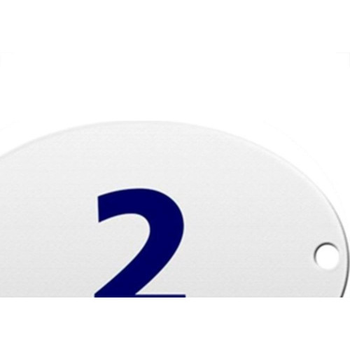 Numero Oval Pvc Caiado 2  - Kit C/25 