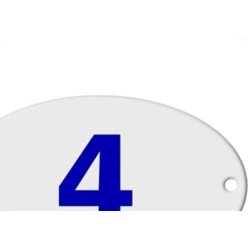 Numero Oval Pvc Caiado 4  - Kit C/25 