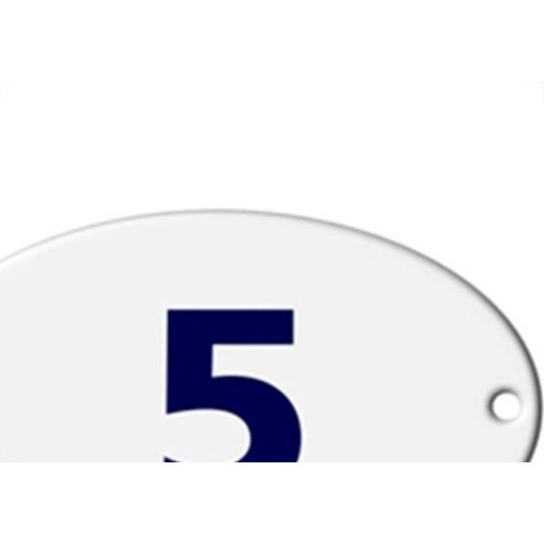 Numero Oval Pvc Caiado 5  - Kit C/25 