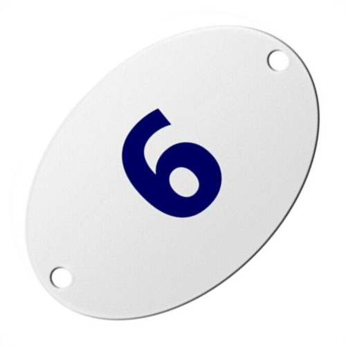 Numero Oval Pvc Caiado 6/9  - Kit C/25 