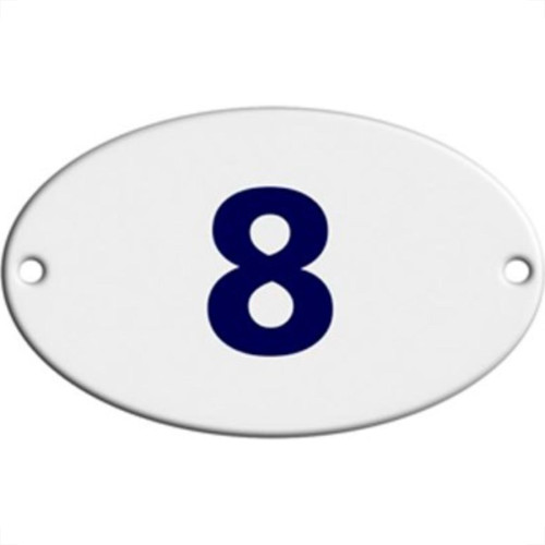 Numero Oval Pvc Caiado 8  - Kit C/25 
