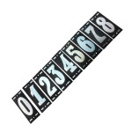 Numero Retangular Pvc Caiado 6/9  - Kit C/25 