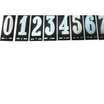 Numero Retangular Pvc Caiado 6/9  - Kit C/25 