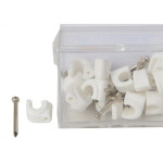 Grampo Fixa Fio Romeplast 06Mm Branco Com 20 Pecas 