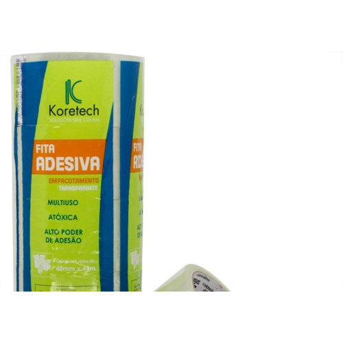 Fita Embalagem Koretech Transparente 48X 45 Pa..0009 - Kit C/5 