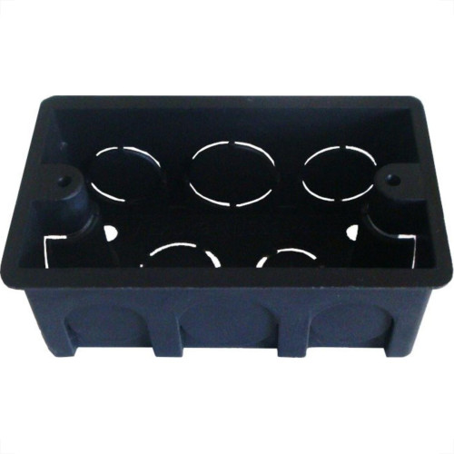 Caixinha Luz Plastica 4X2 Mondiale Preta 100 - Kit C/100 