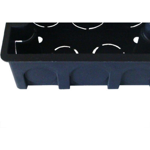 Caixinha Luz Plastica 4X2 Mondiale Preta 100 - Kit C/100 