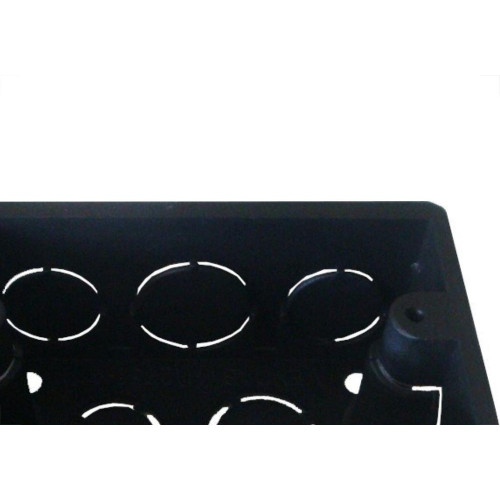 Caixinha Luz Plastica 4X2 Mondiale Preta 100 - Kit C/100 